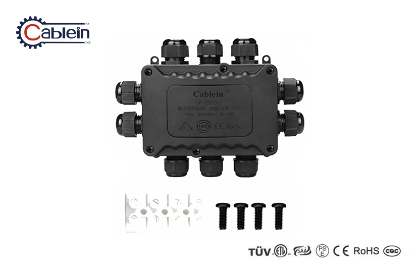 Square 10-Way Inline Waterproof Junction Box